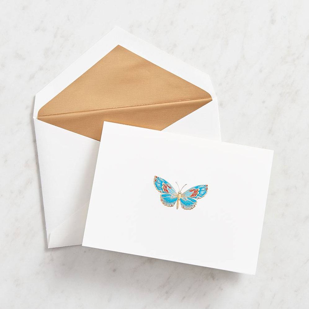 Engraved Butterfly Stationery