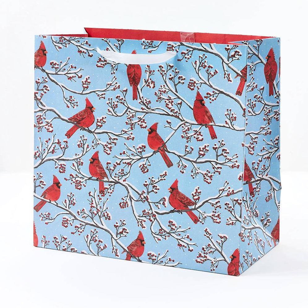 Winter Cardinals Large Gift Bag