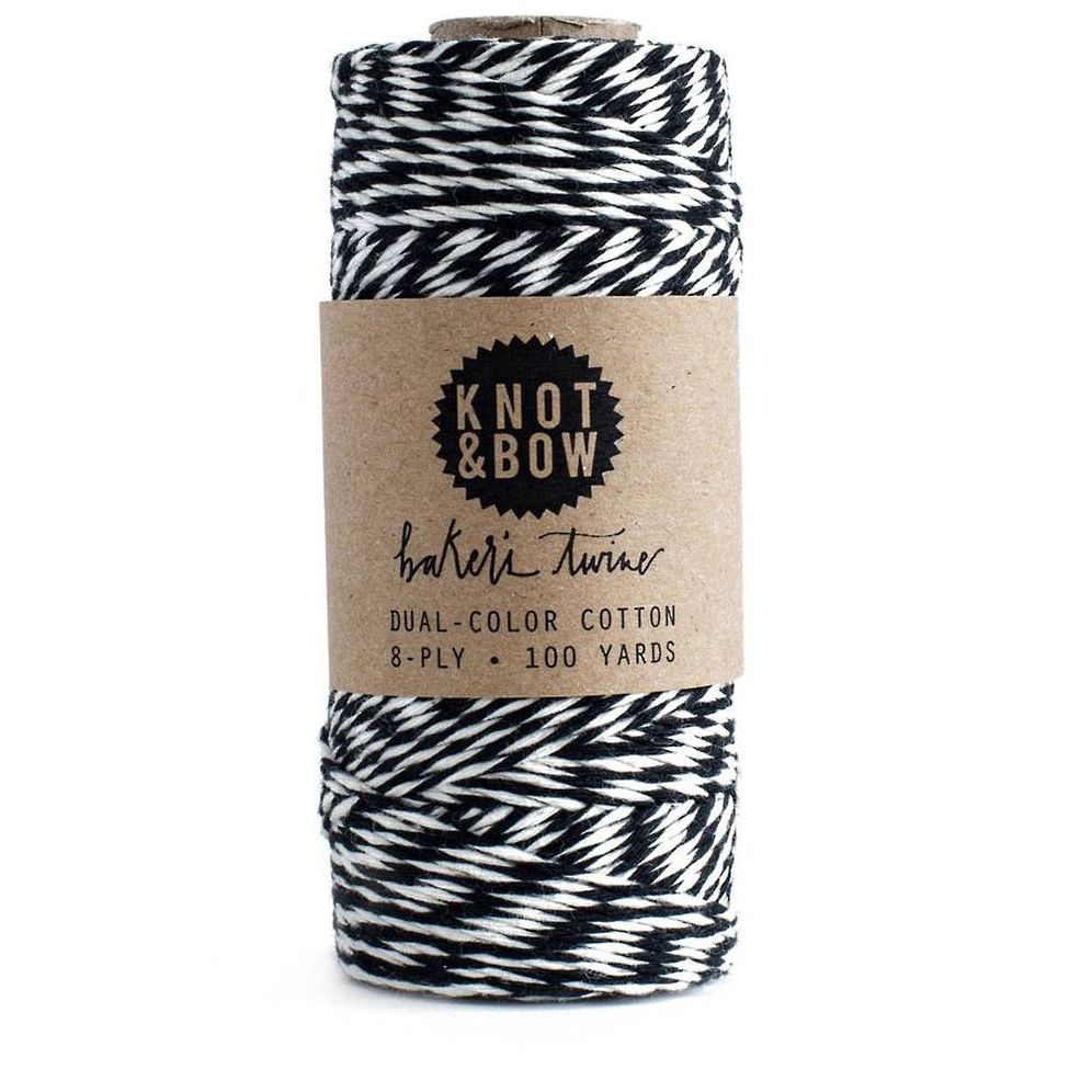 Natural/Black Cotton Baker's Twine, 100 yds.