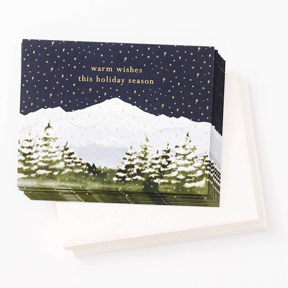 Christmas Warm Wishes Mountain Stationery Set