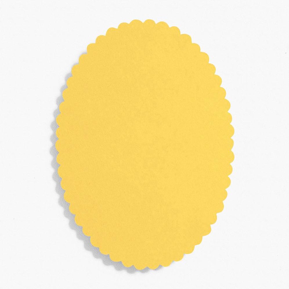 Curry 4 Bar Scallop Oval Note Cards