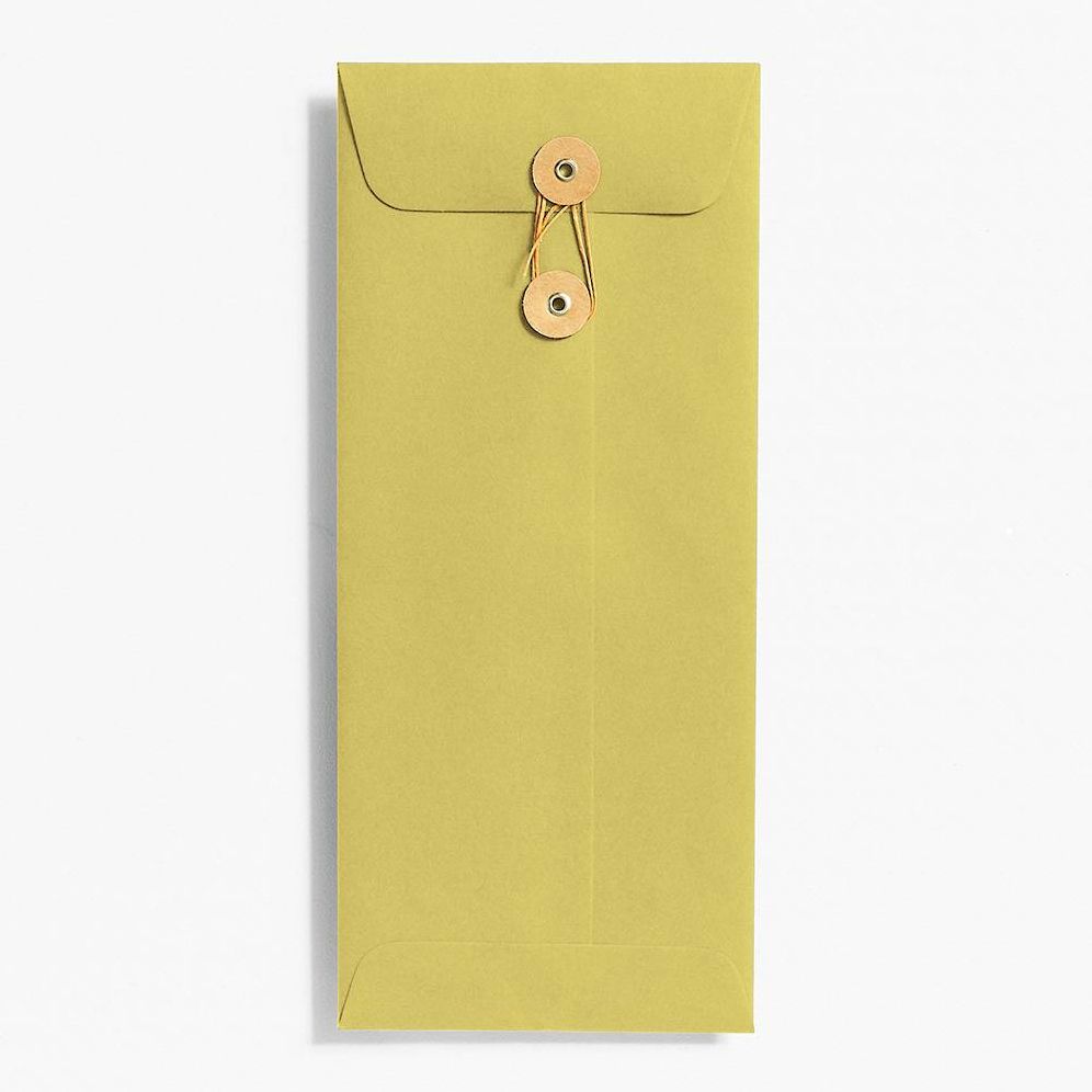 #10 String & Button Chartreuse Envelopes