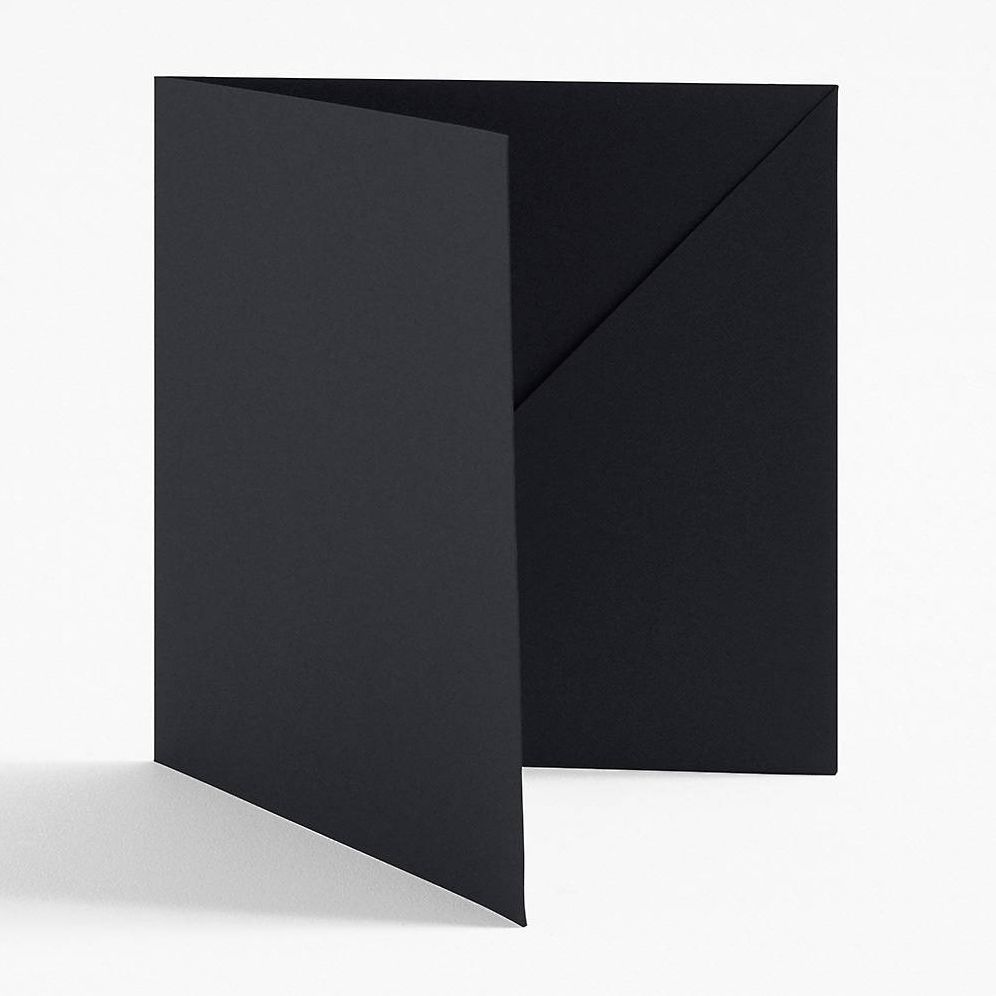 5.5" Square Black Diagonal Folders