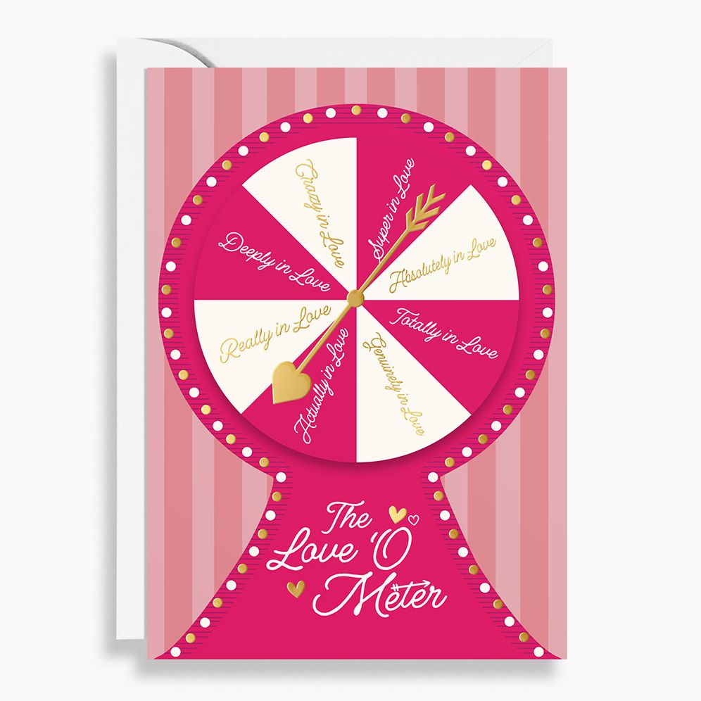 Love O'Meter Glitter Valentine's Day Card