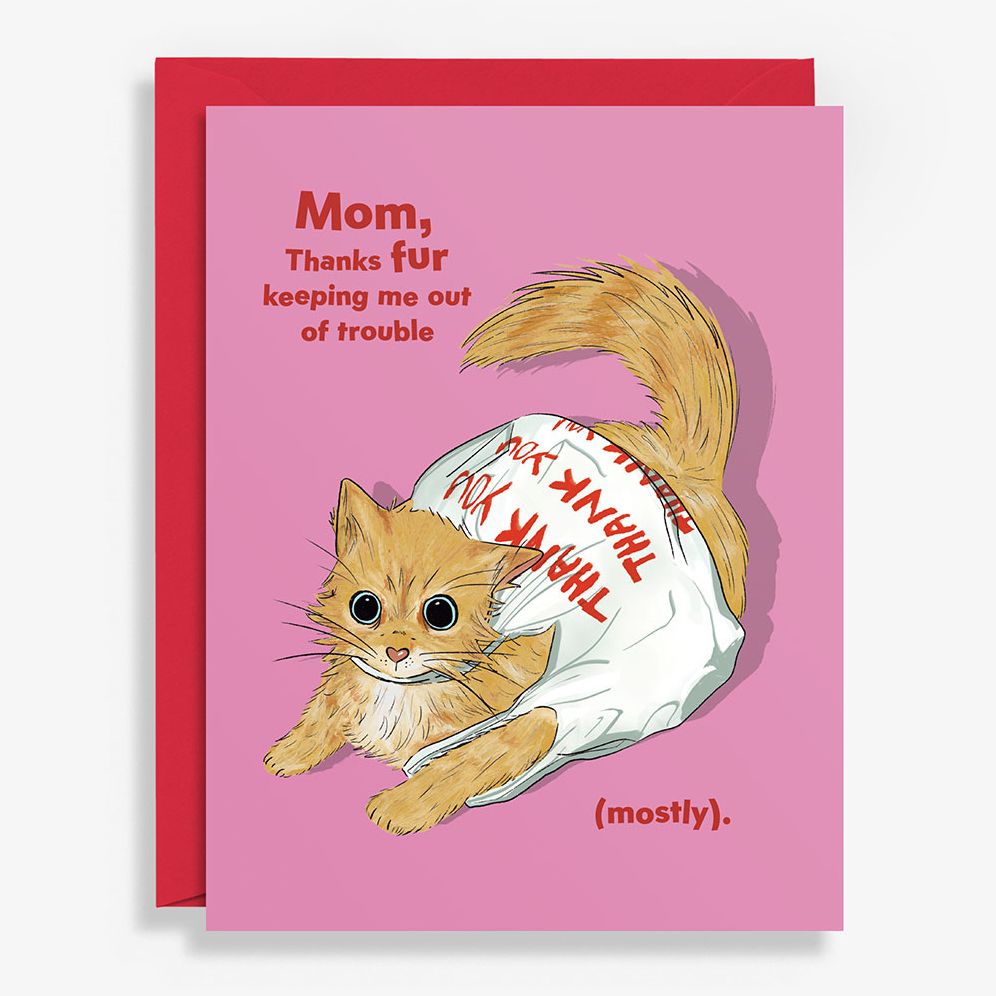 Crazed Cat Mother's Day Card