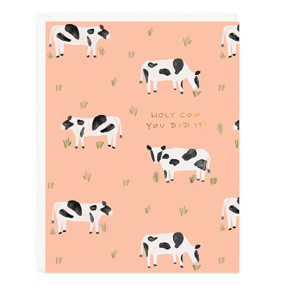 Holy Cow You Did It Congratulations Card