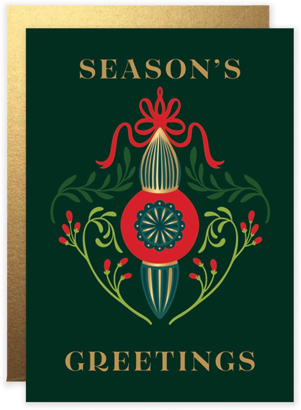 Festive Ornament Holiday Greeting Card