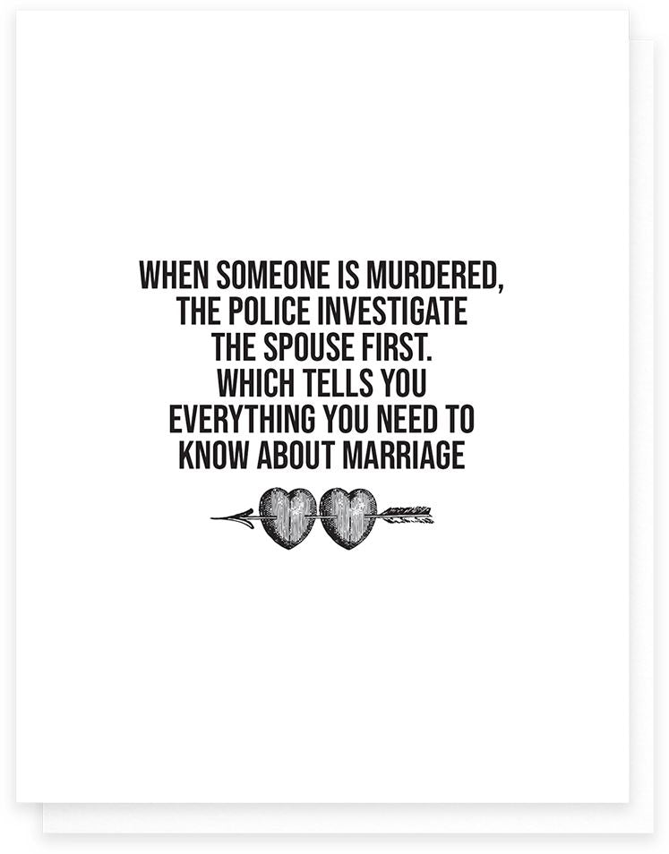 Murdering Spouse Love Card