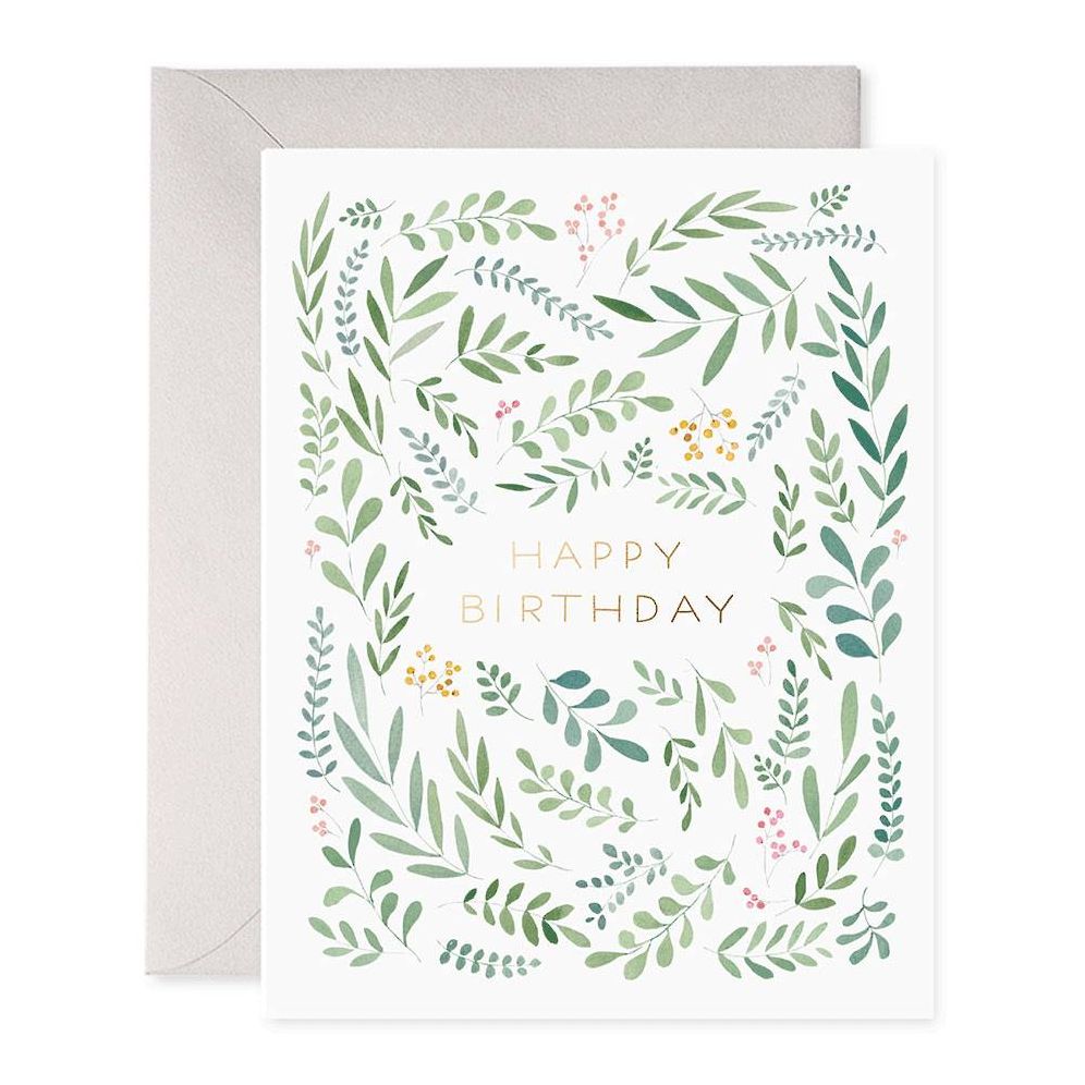 Greenery Birthday Card