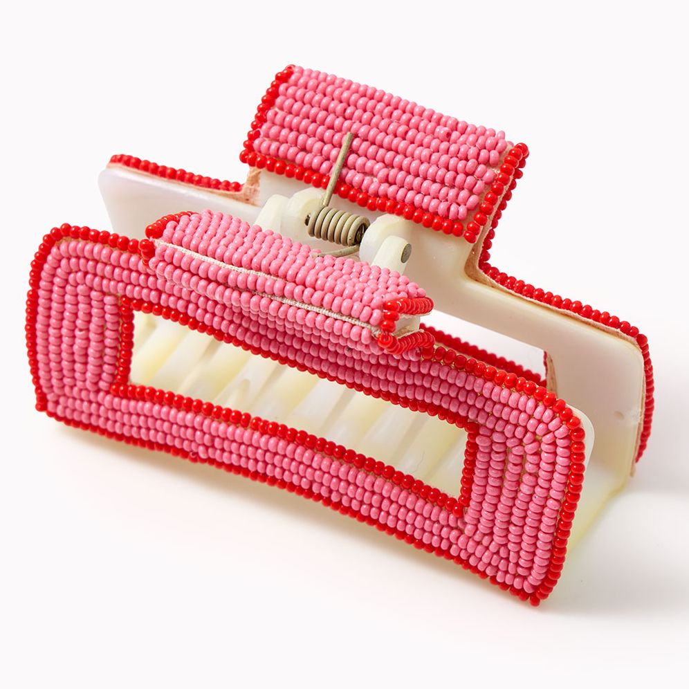 Lola Pink Beaded Hair Clip