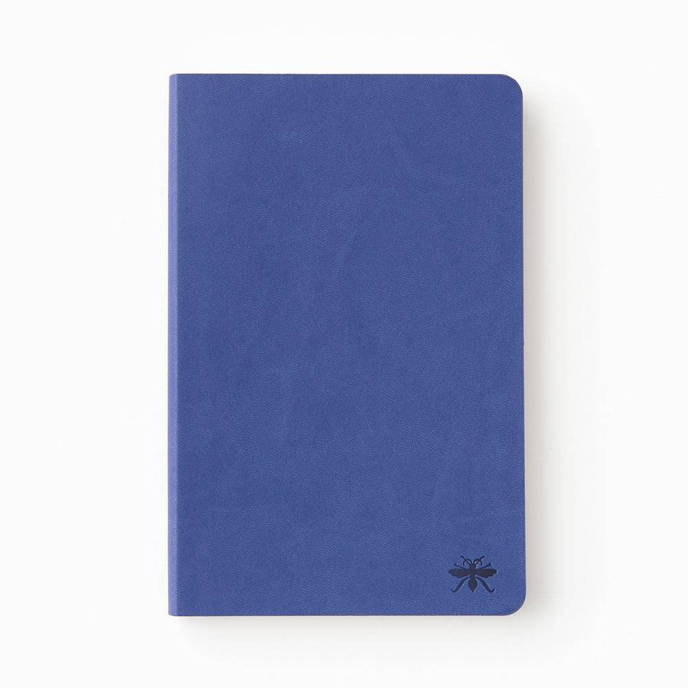 Dark Blue Paper Wasp Lined Journal