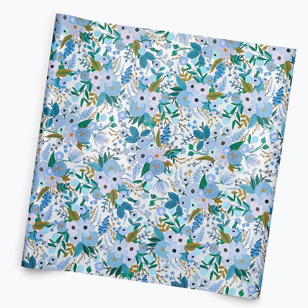 Garden Party Blue Wrapping Paper