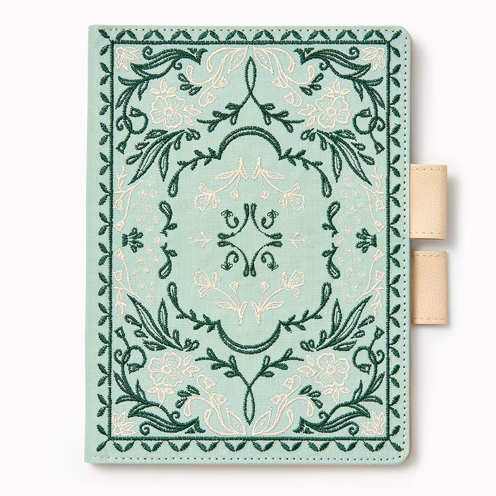 Paper Source A5 Folk Floral Bookcloth Journal Cover with Pen Loop Closure