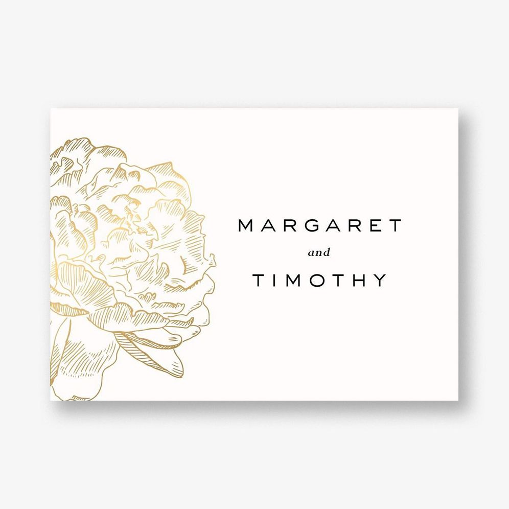 Gilded Peony Stationery