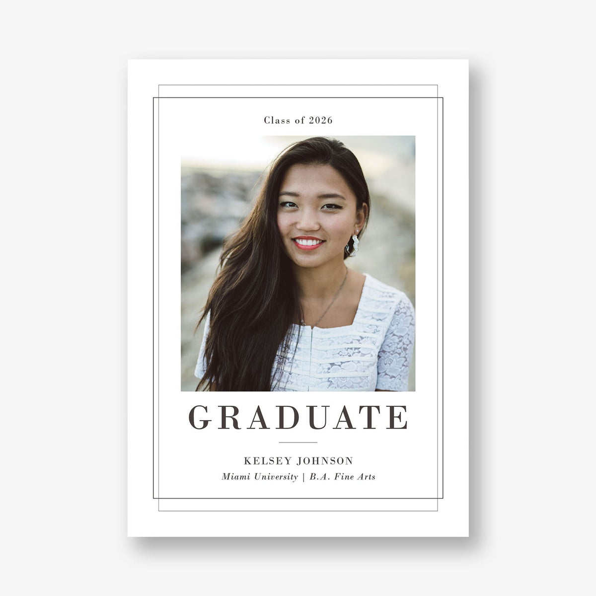 Basic Border Graduation Announcement
