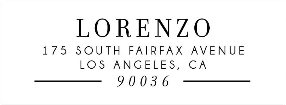 Gilded Marble Return Address Label