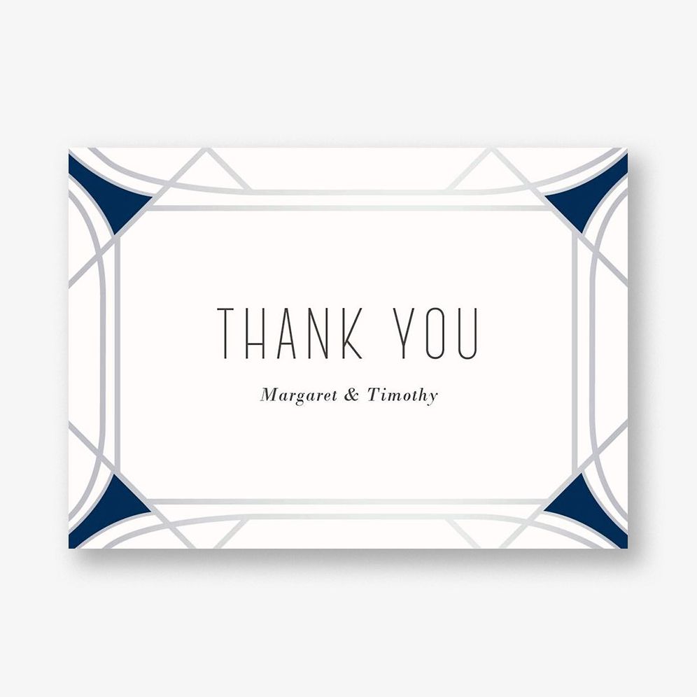 Faceted Gemstone Foil Stamped Stationery