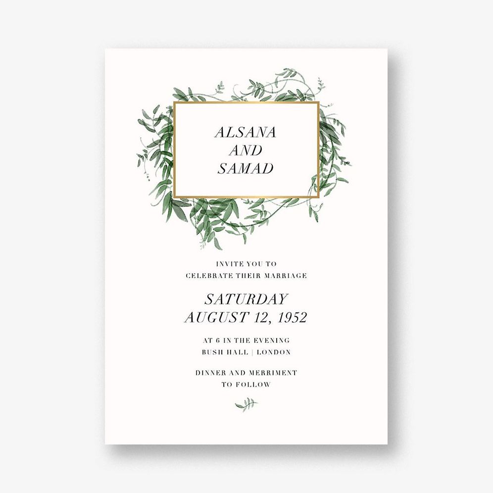 Thirlmere Wedding Invitation