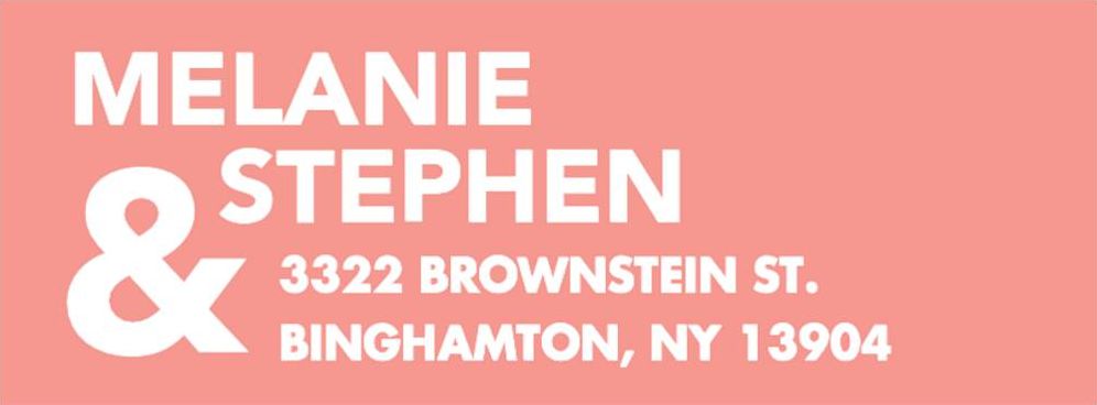 Bold Names Return Address Label