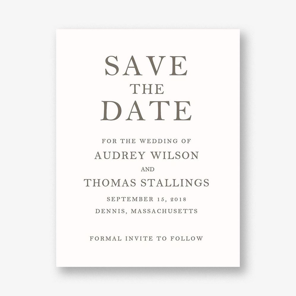 Fitzgerald Save the Date Card