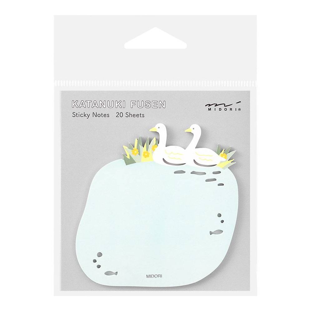 Midori Sticky Notes - Die-Cut Swans