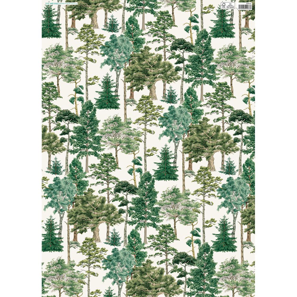 Evergreen Trees Flat Wrap