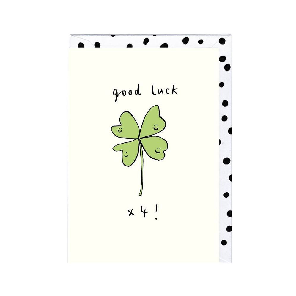 Four Times Good Luck Card