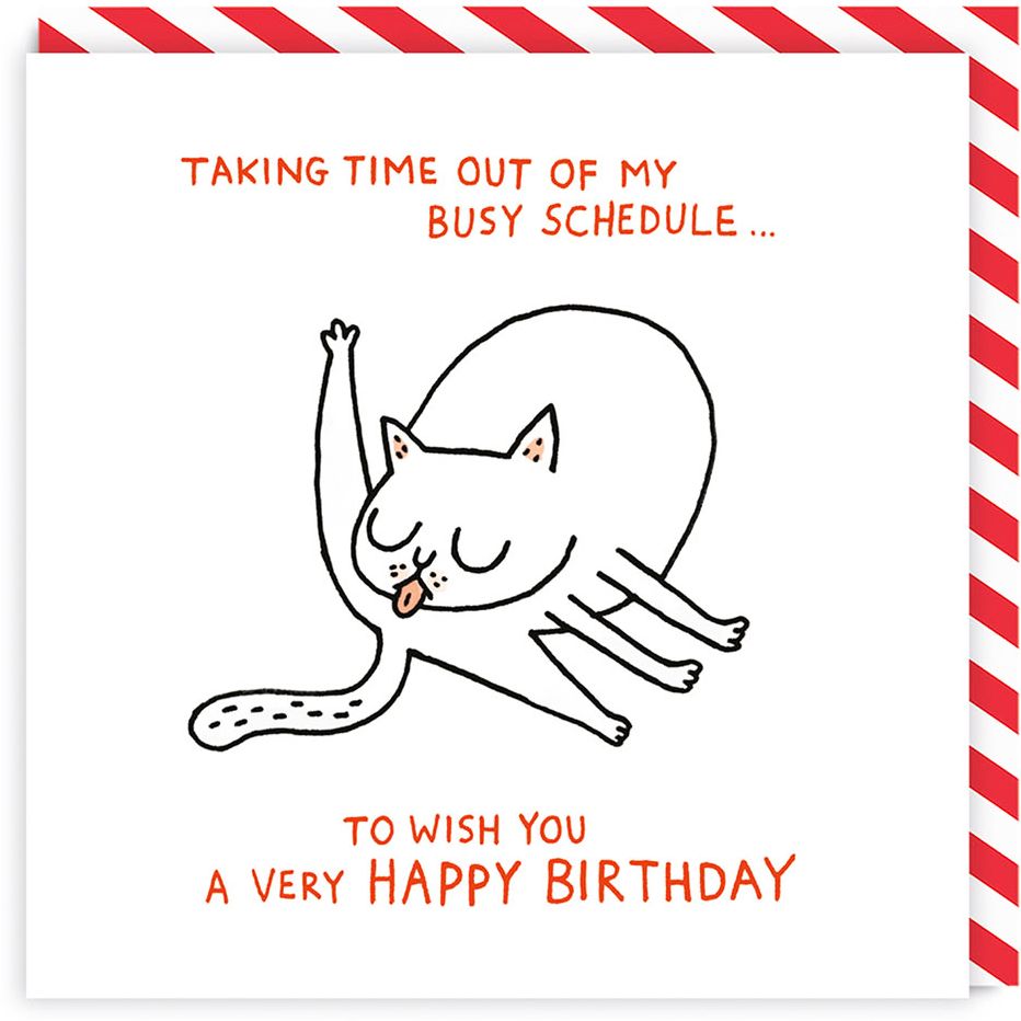 Busy Schedule Birthday Card