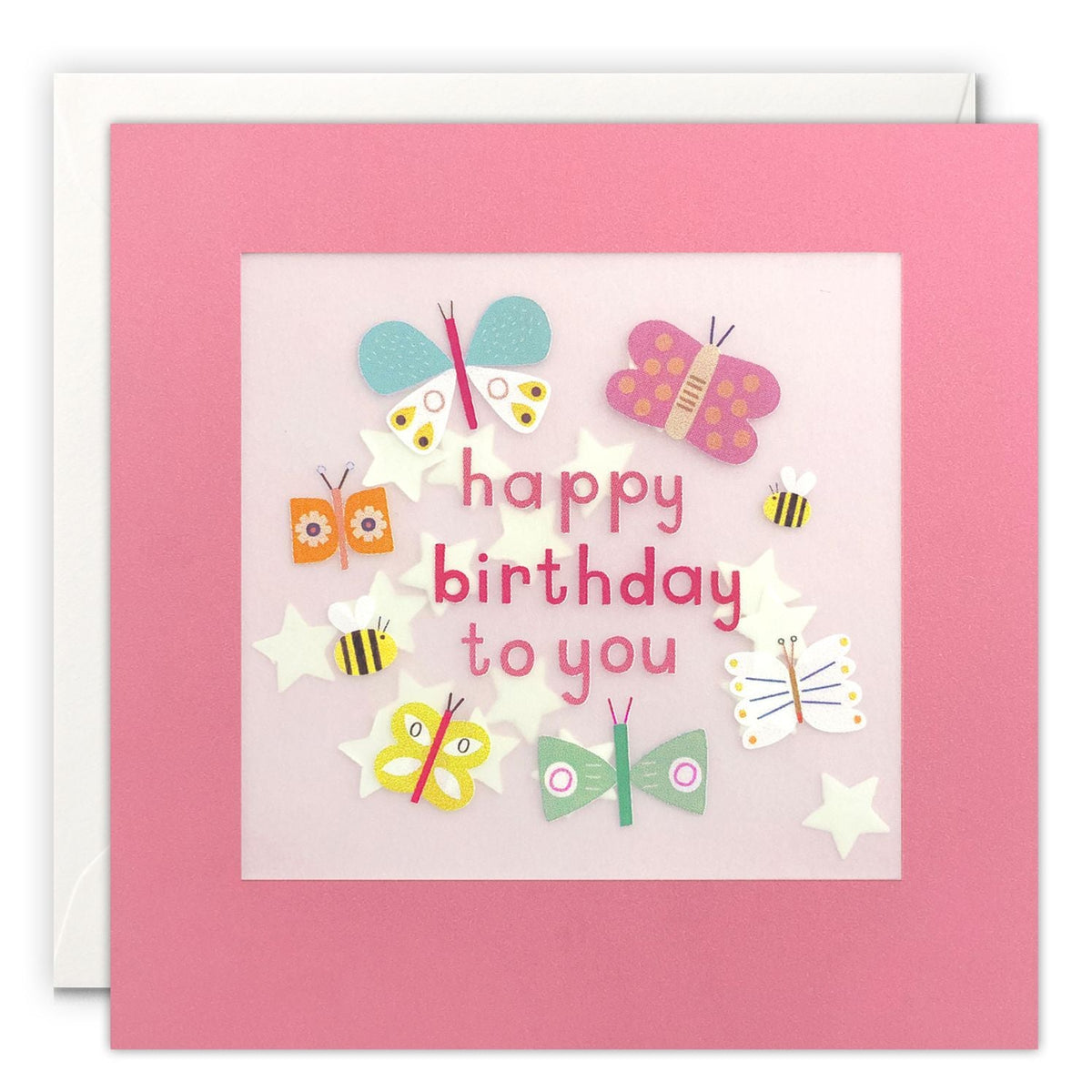 Butterflies & Confetti Birthday Card