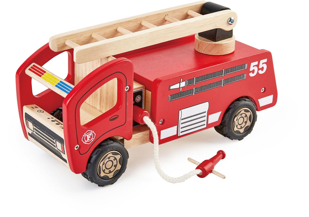 Solid Wood Fire Engine with Raise up ladder