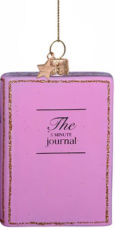 5 Minute Journal Glass Ornament
