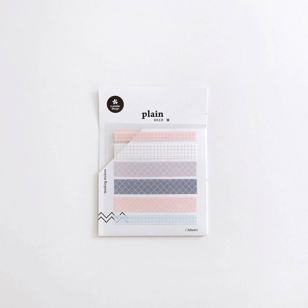 Suatelier Design Rectangular Checkered Pattern Stickers
