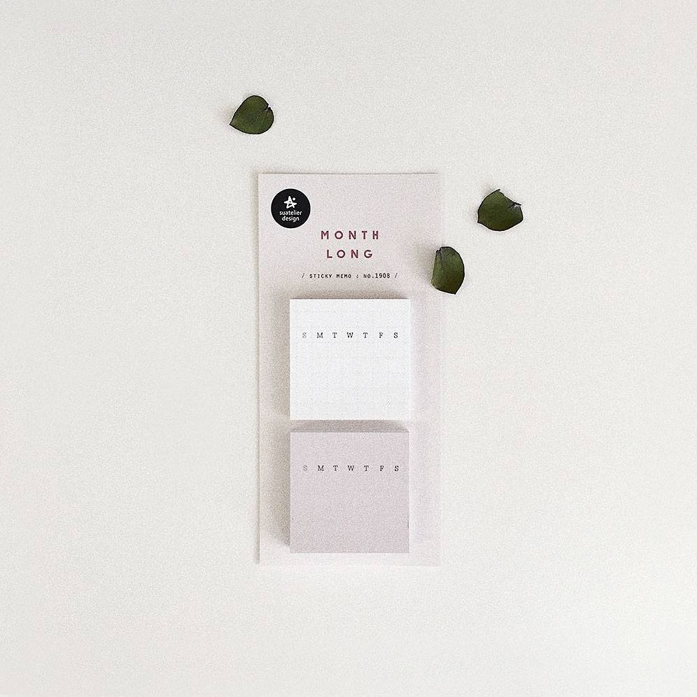 Suatelier Design Month Long Sticky Notes