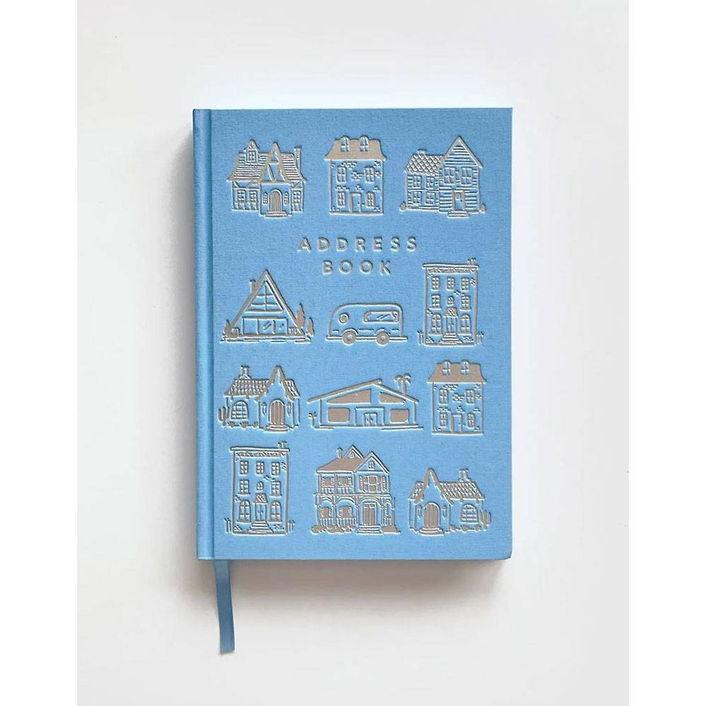 Houses Blue Address Book