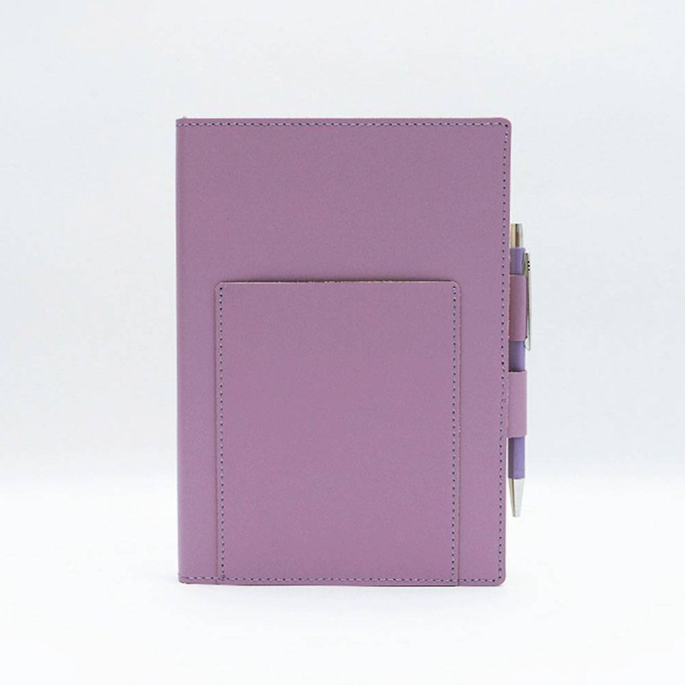 Purple Leather Journal with pen included and Blank Pages