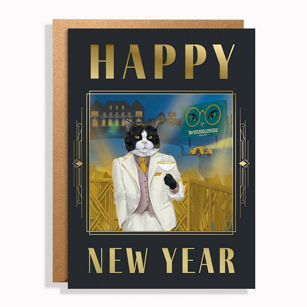Catsby New Year Holiday Card Set