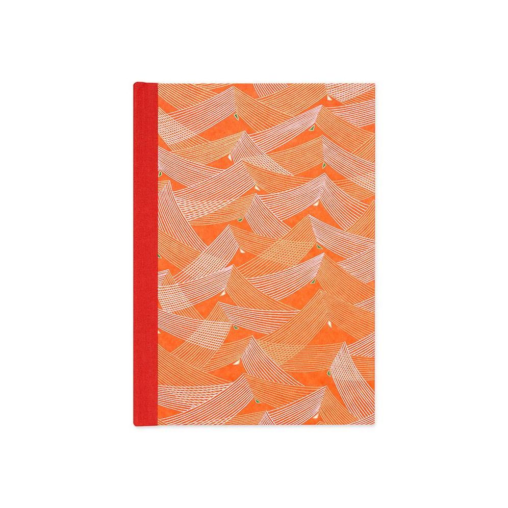 Classic Medium Journal A5 Geometric Waves / Orange