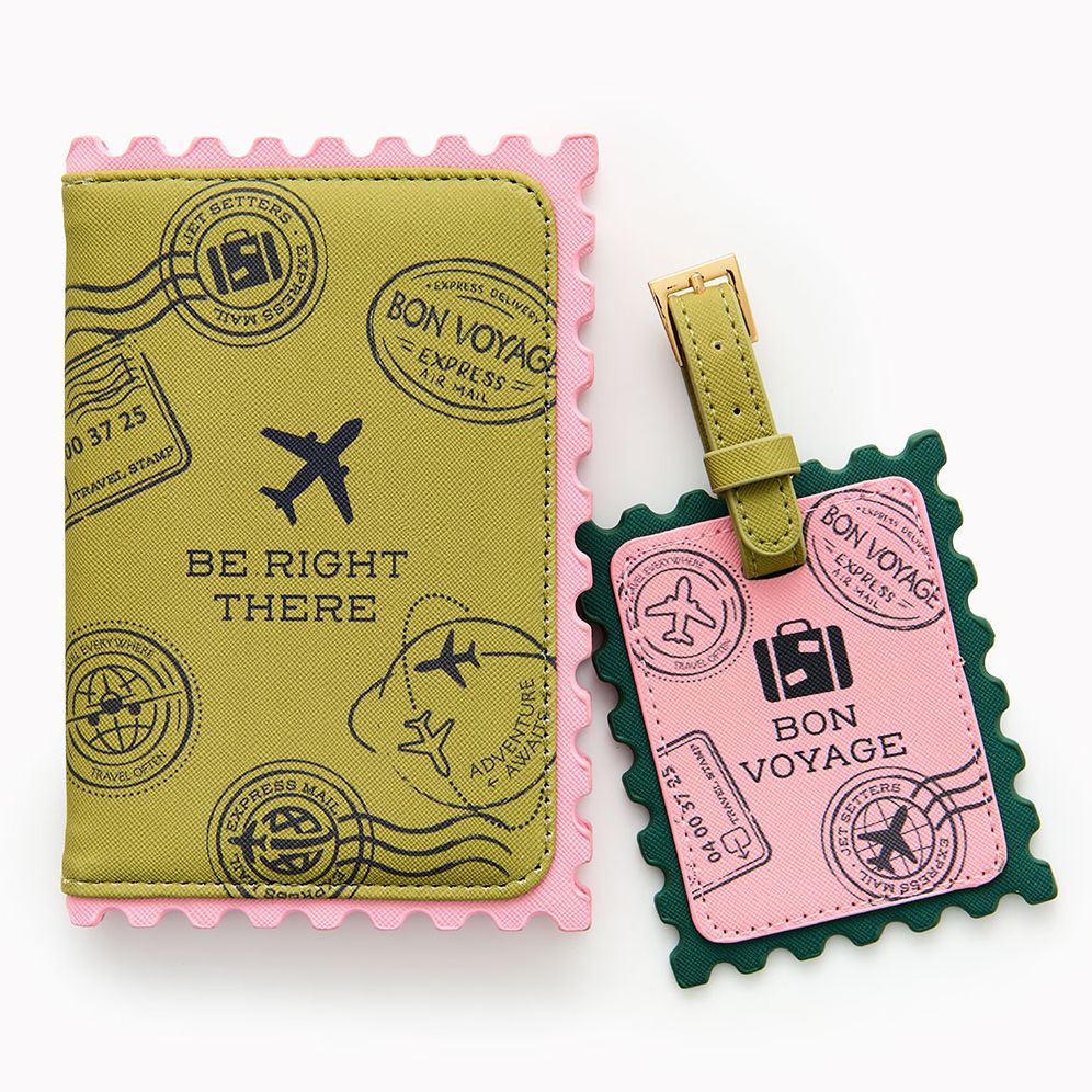 Stamp Luggage Tag and Passport Set