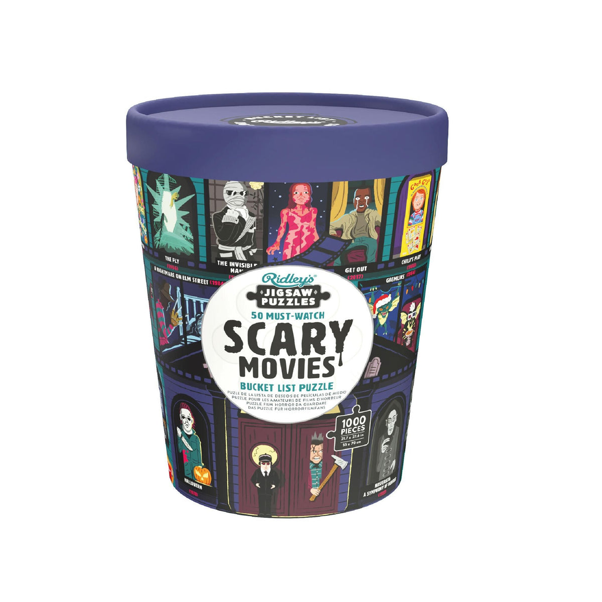 50 Must-Watch Scary Movies Bucket List 1000-piece Puzzle