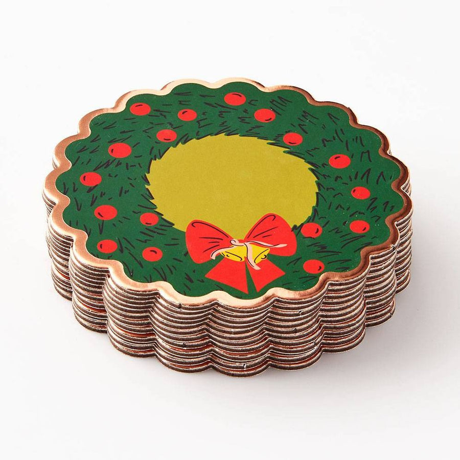 Colorful Wreath Coasters S/12