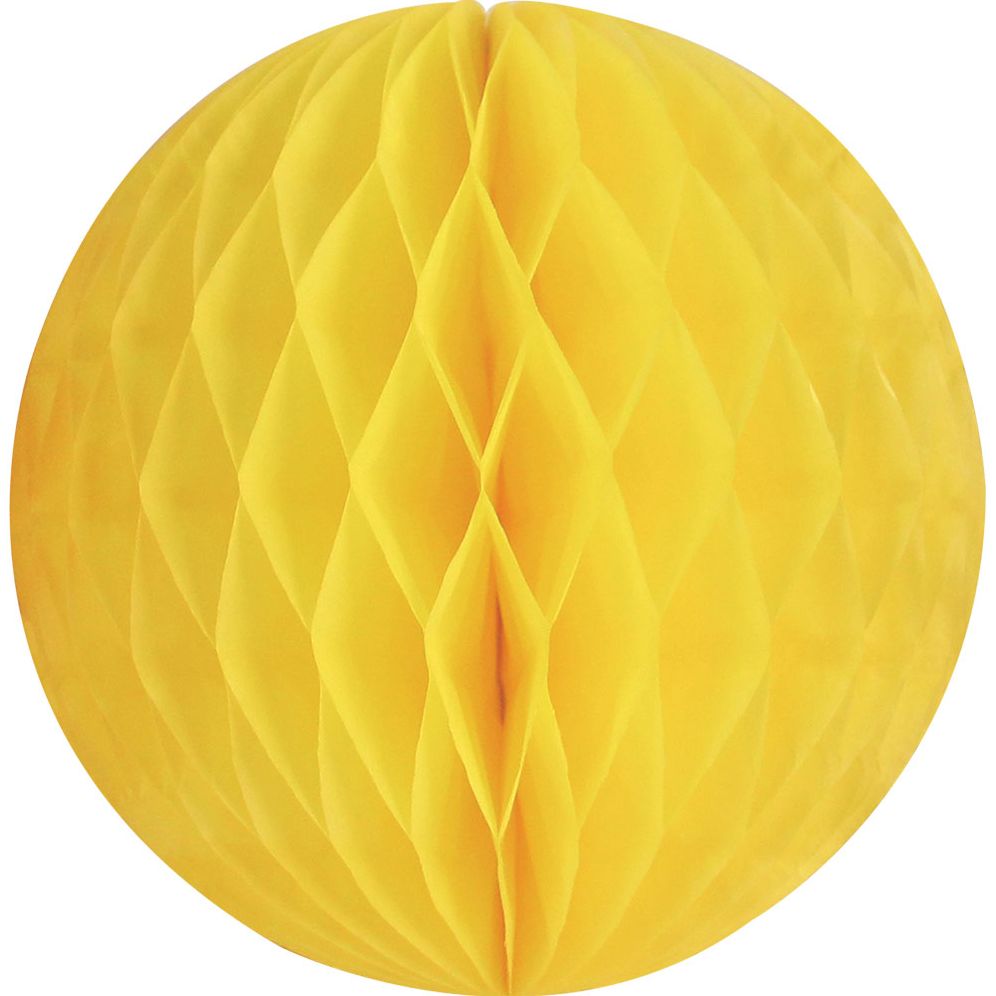 Yellow Med Paper Honeycomb Sphere