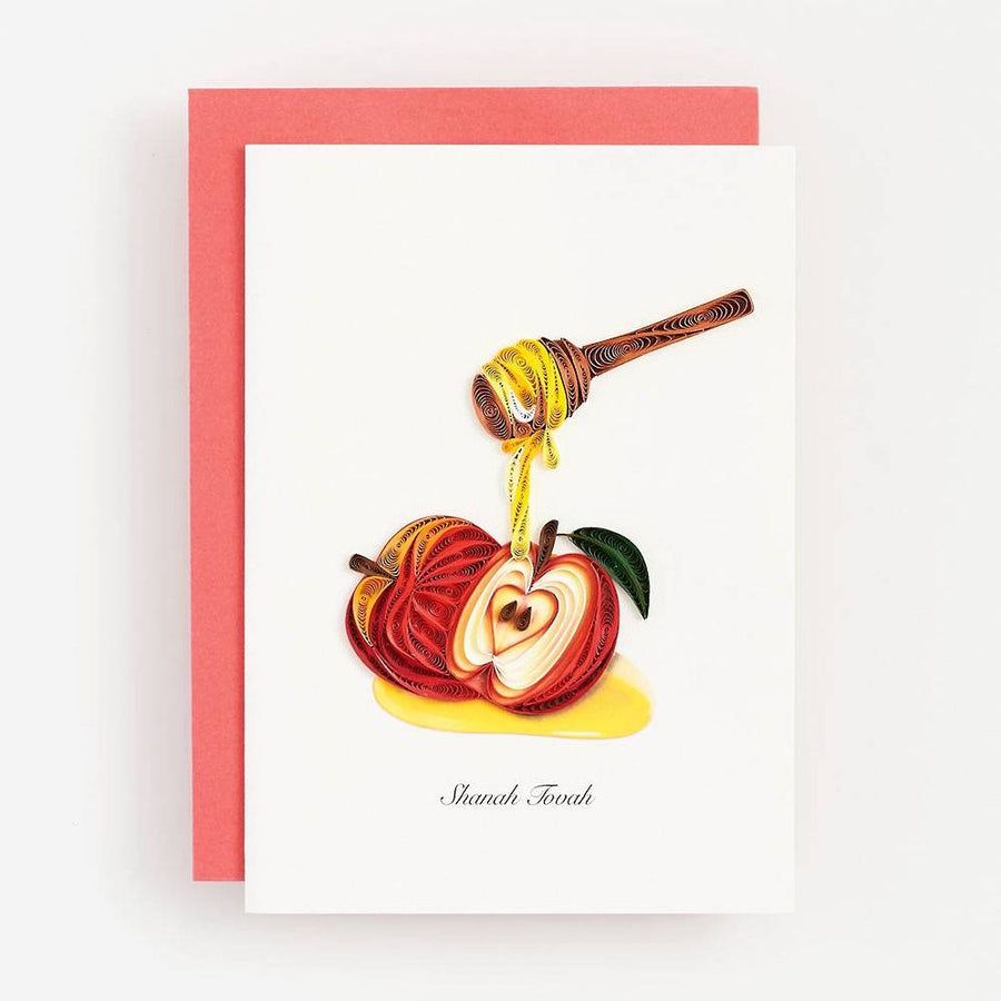 Apple and Honey Rosh Hashanah Quilling Card