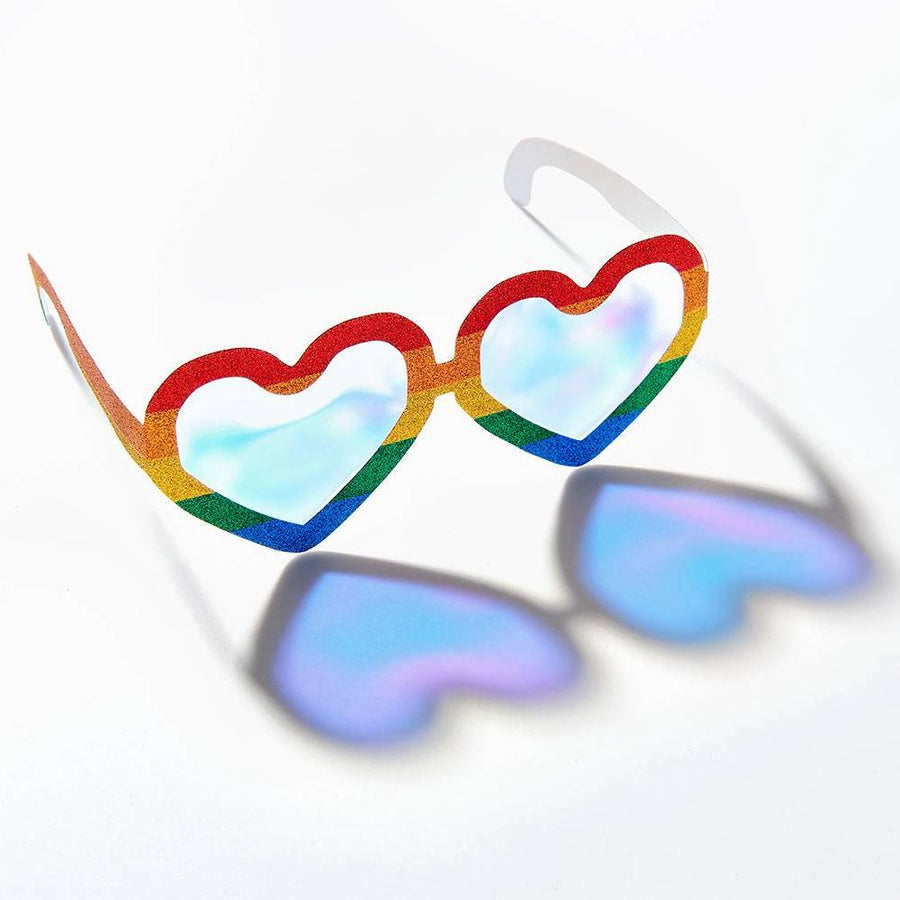 Rainbow Glitter Glasses