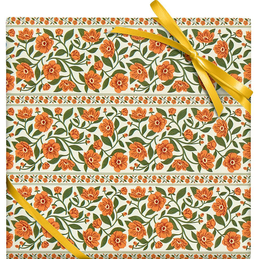 Tapestry Floral Textured Roll Wrap