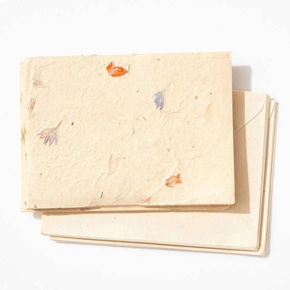 Fine Paper Pressed Flower Stationery Set