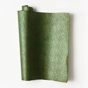 Gold Metallic Leaves on Green Handmade Paper
