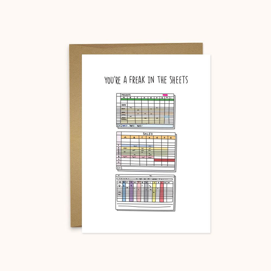 Freak in the Sheets Love Card