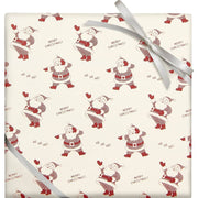 Newsprint Santas Continuous Roll Wrap