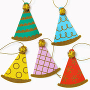 Bright Pom Pom Hats Gift Tags