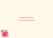 Mother's Day Greeting Card 3 Books With Cup Of Tea & Pink Roses